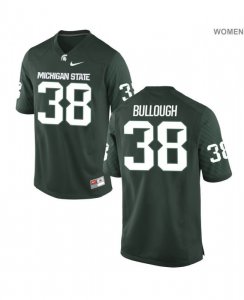 Women's Byron Bullough Michigan State Spartans #38 Nike NCAA Green Authentic College Stitched Football Jersey EP50V52UJ